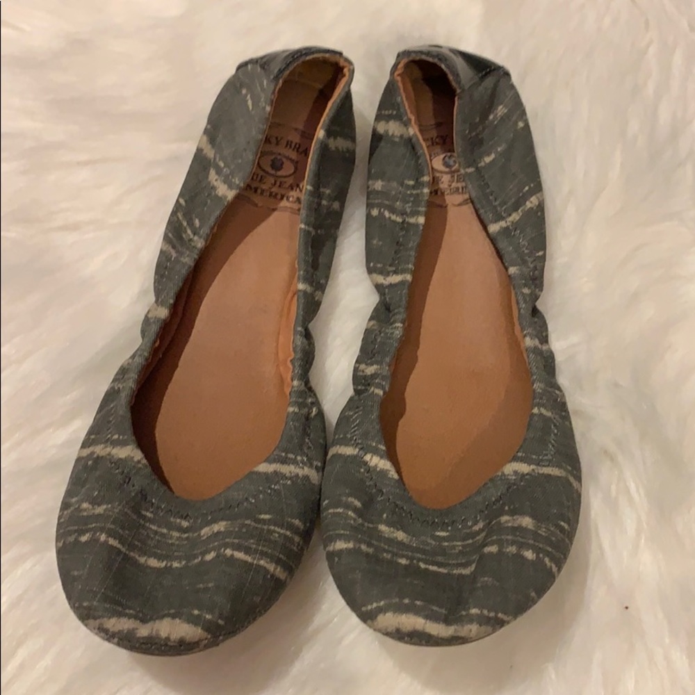 Lucky Brand Gray Ballet Flats